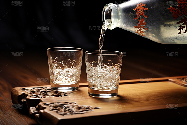 美酒酒瓶酒器摄影图