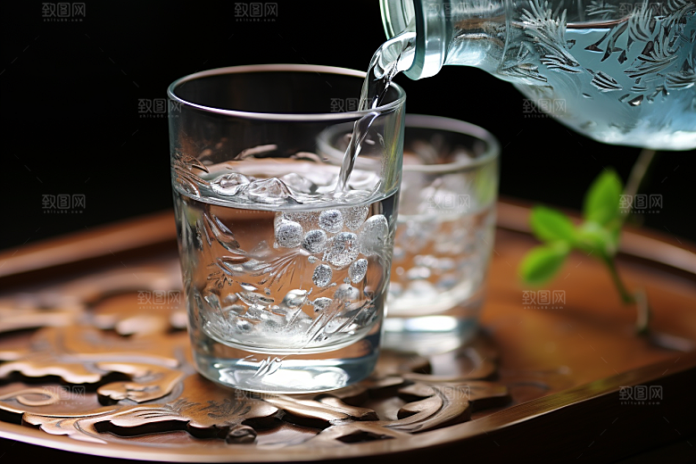 美酒酒杯酒具摄影图