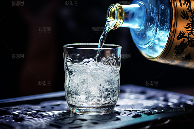 美酒精致品酒摄影图