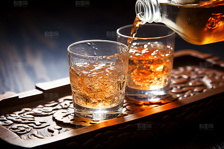 美酒高清品酒摄影图