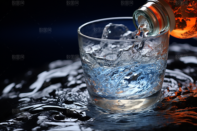 美酒酒具酒杯摄影图