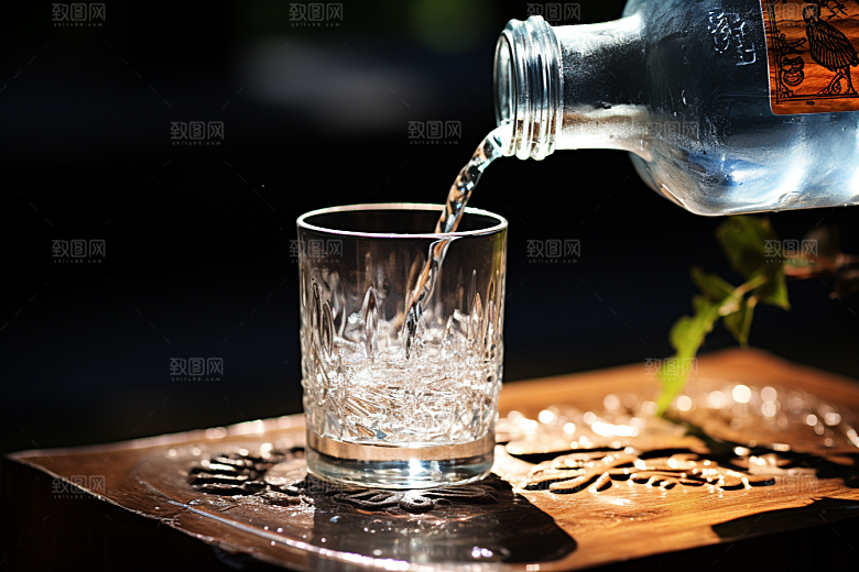 美酒酒瓶酒器摄影图