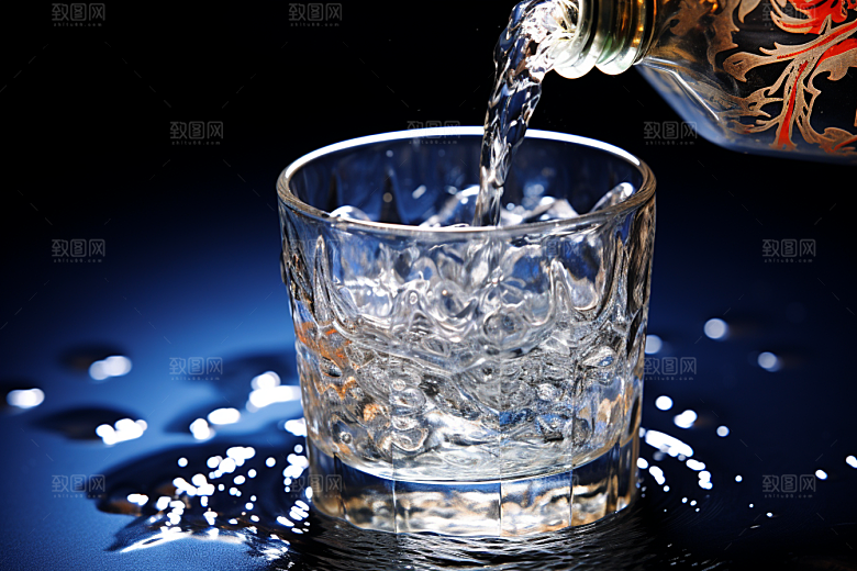 美酒品酒酒具摄影图