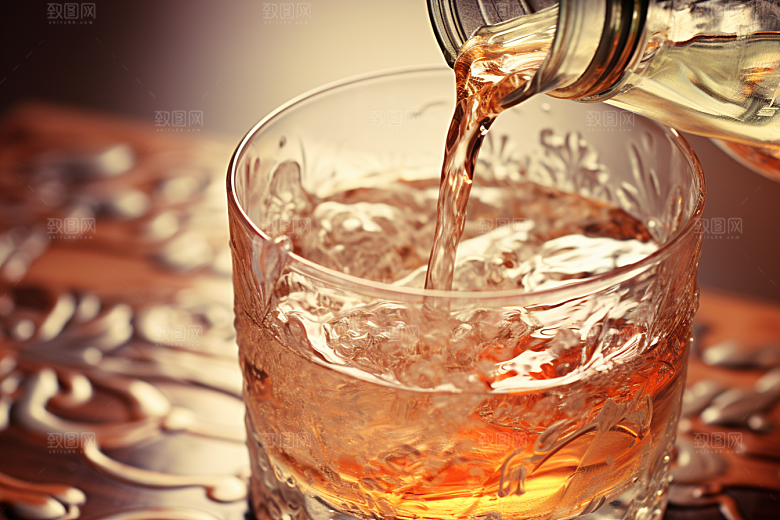 美酒酒杯品酒摄影图