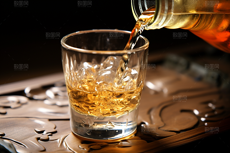 美酒酒具畅饮摄影图