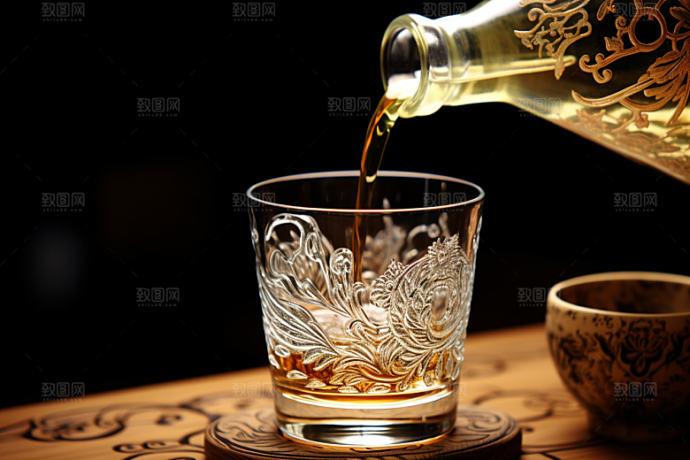 美酒高清酒杯摄影图