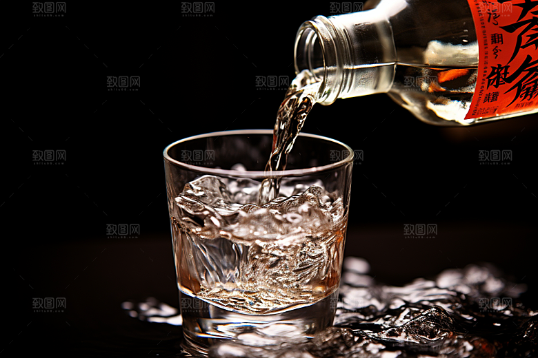 美酒酒器饮品摄影图