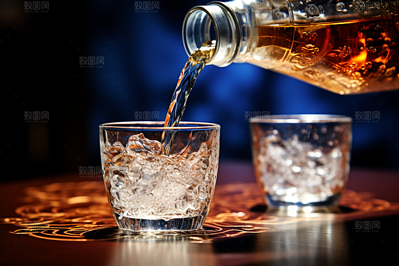 美酒酒器酒瓶摄影图