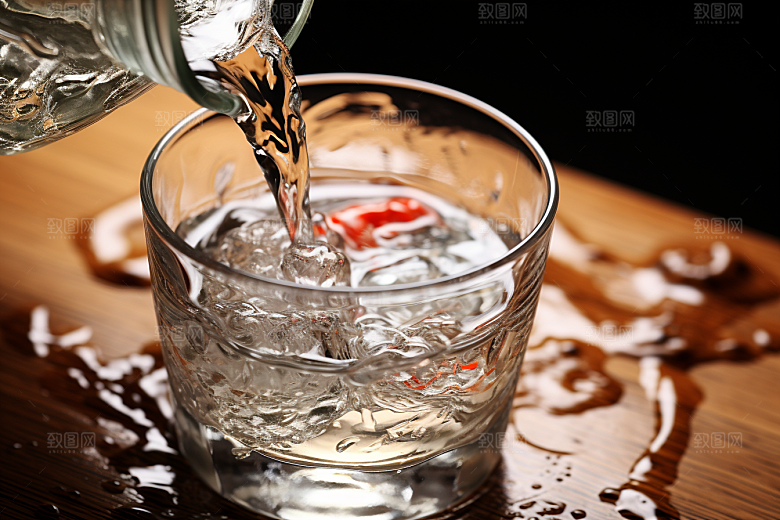美酒酒具酒杯摄影图