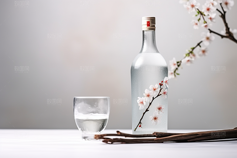 美酒酒器饮品摄影图