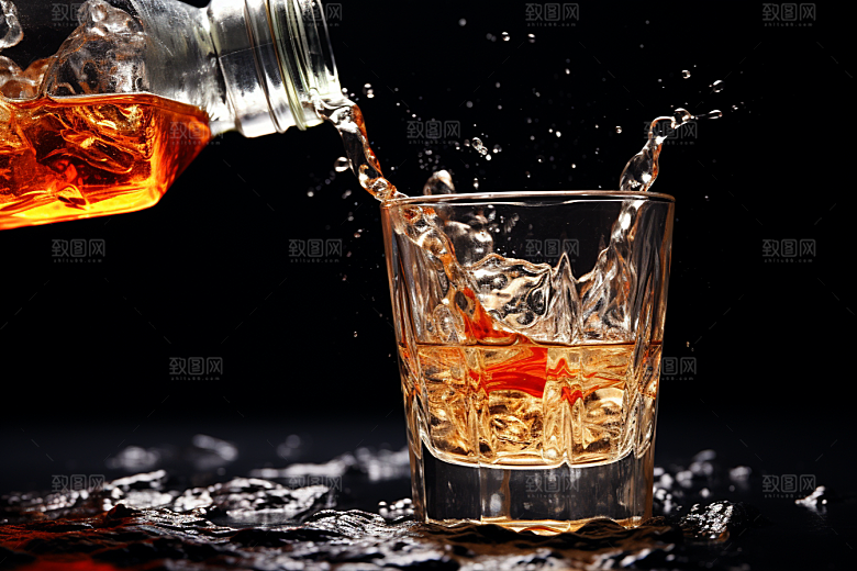 美酒畅饮精致摄影图