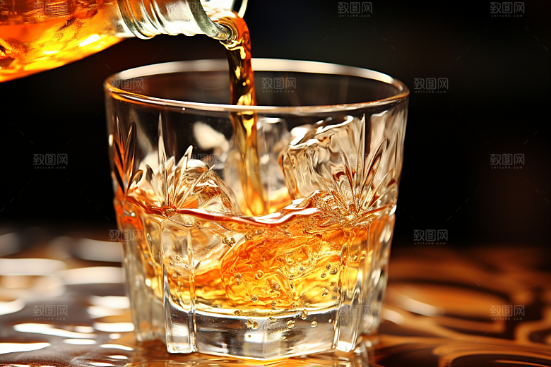 美酒酒具酒瓶摄影图
