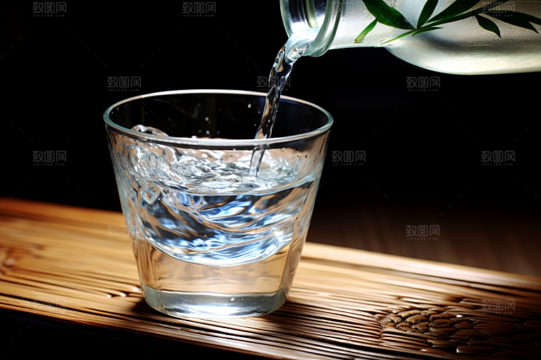 美酒品酒酒瓶摄影图