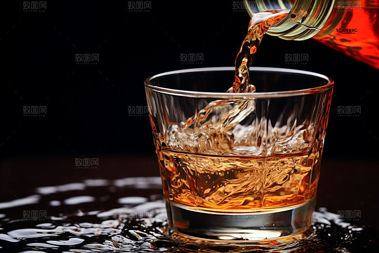 美酒品酒畅饮摄影图