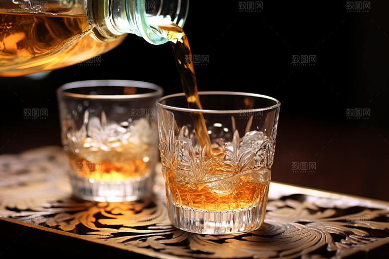 美酒饮品酒器摄影图