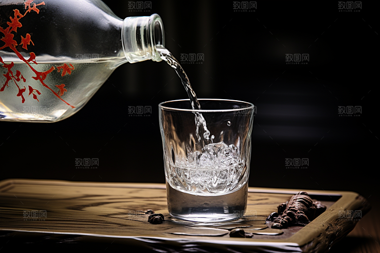 美酒品酒酒器摄影图