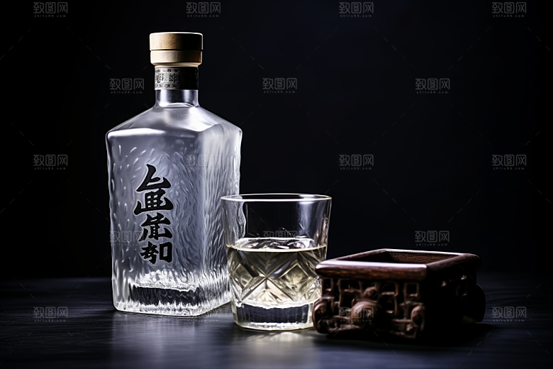 美酒酒杯畅饮摄影图
