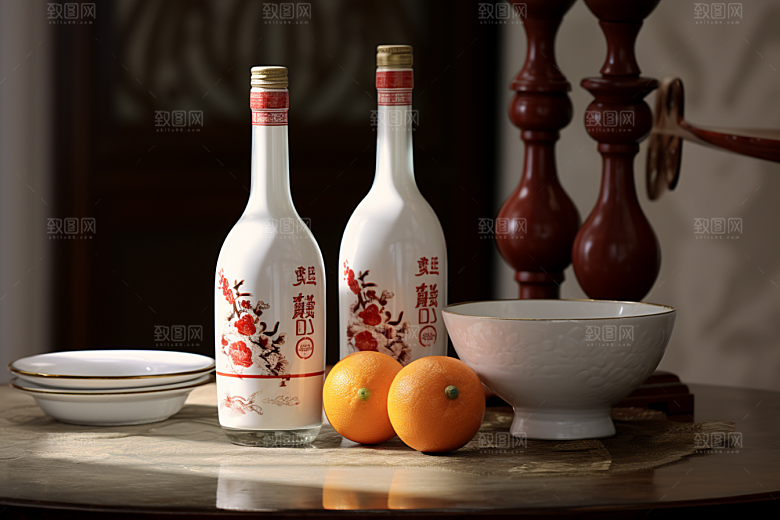 美酒精致酒杯摄影图