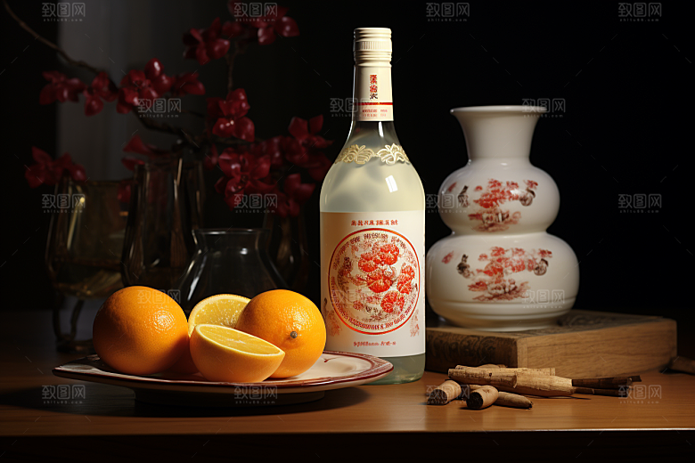 美酒饮品精致摄影图