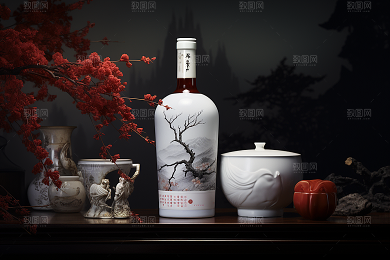 美酒饮品畅饮摄影图