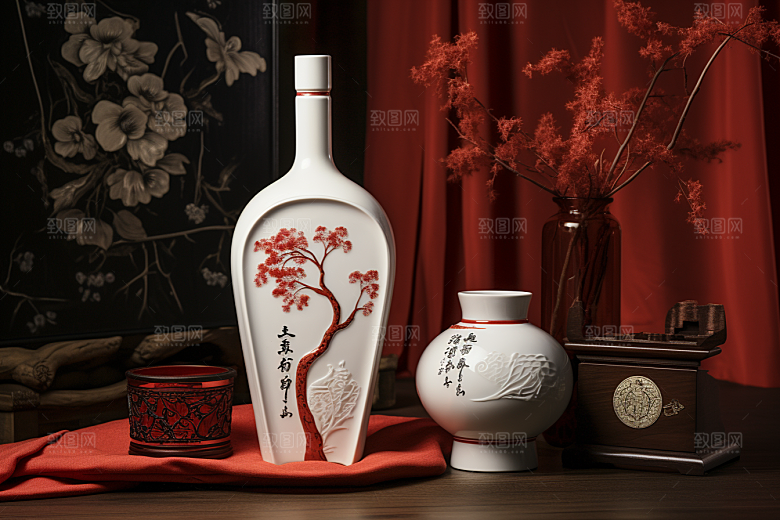 美酒饮品酒杯摄影图