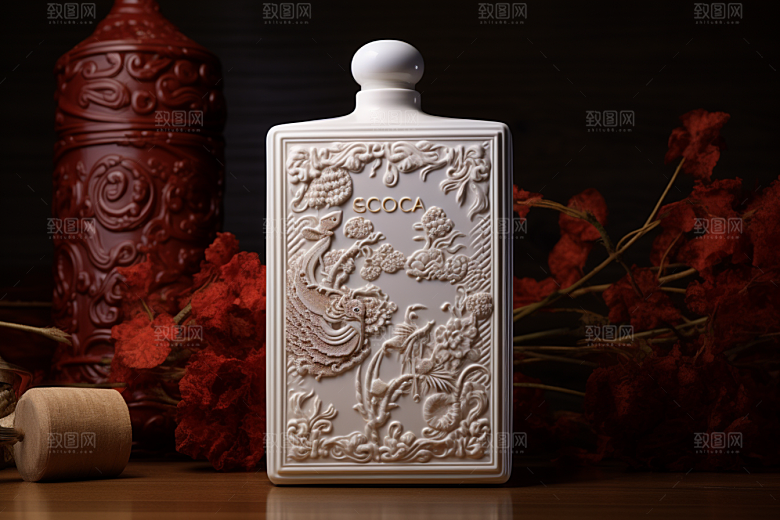 美酒酒具品酒摄影图
