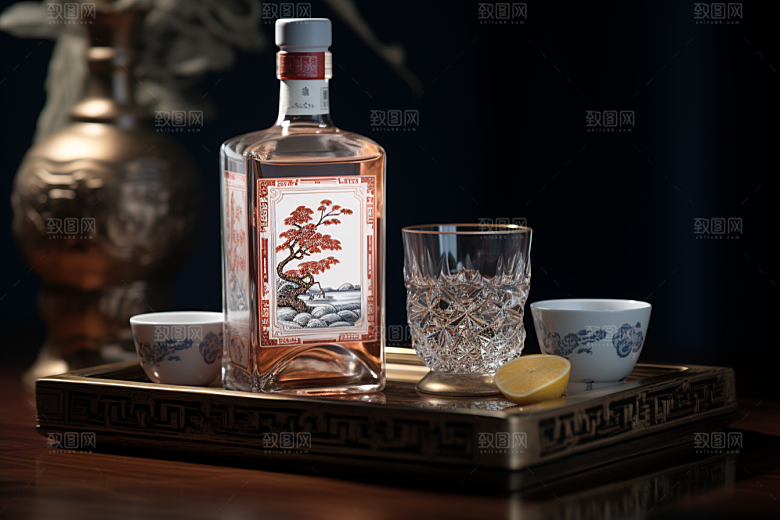 美酒饮品酒器摄影图