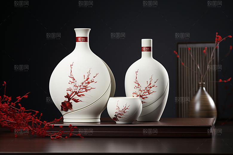 美酒畅饮酒具摄影图