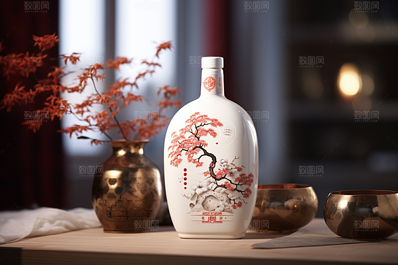 美酒高清品酒摄影图