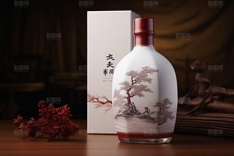 美酒精致饮品摄影图