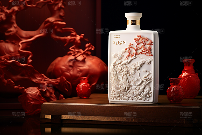 美酒畅饮精致摄影图
