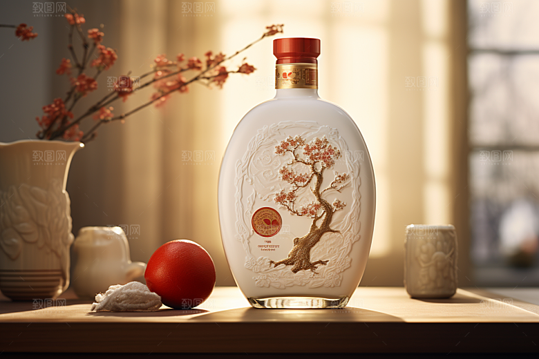 美酒酒杯品酒摄影图