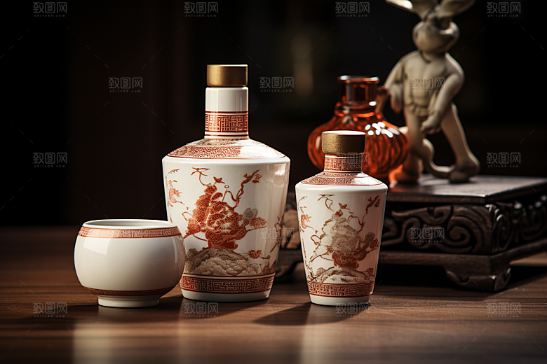 美酒品酒酒器摄影图