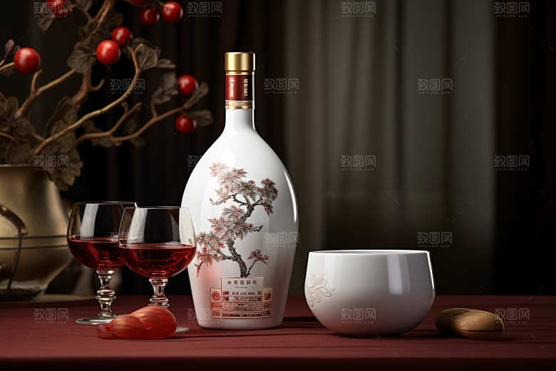 美酒酒器高清摄影图