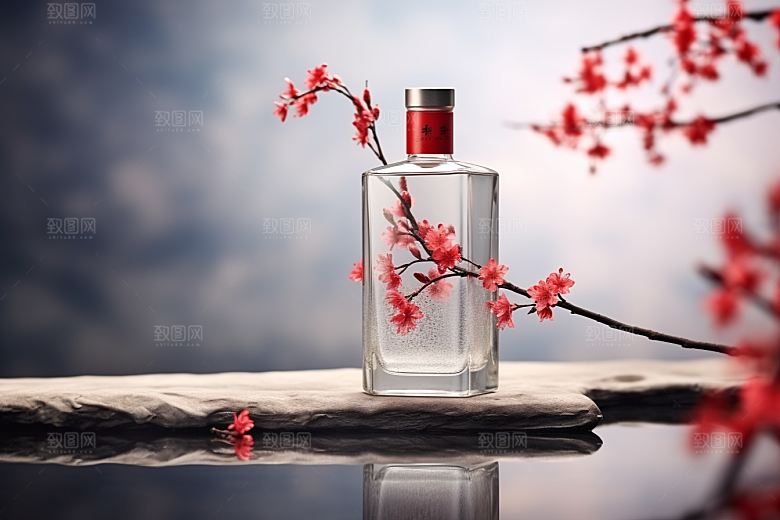 美酒酒器酒瓶摄影图