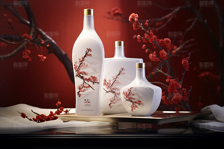 美酒酒器酒具摄影图