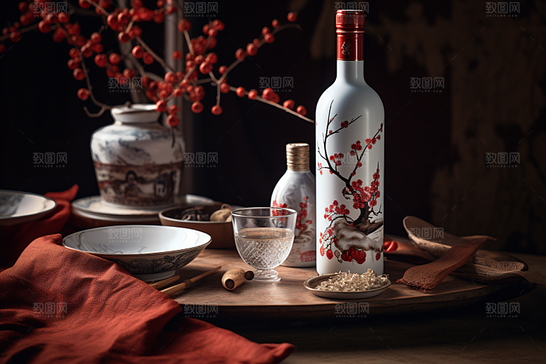 美酒饮品酒杯摄影图