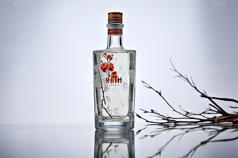 美酒酒瓶品酒摄影图