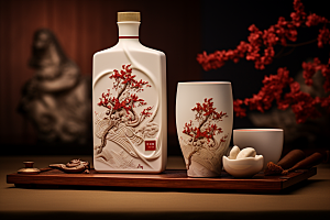 美酒酒瓶高清摄影图