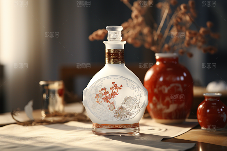美酒酒瓶高清摄影图