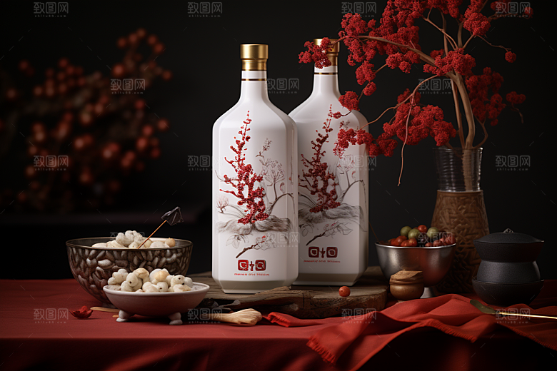美酒酒器酒具摄影图