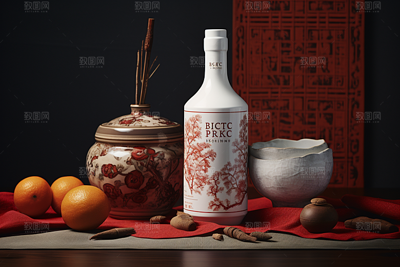美酒精致饮品摄影图