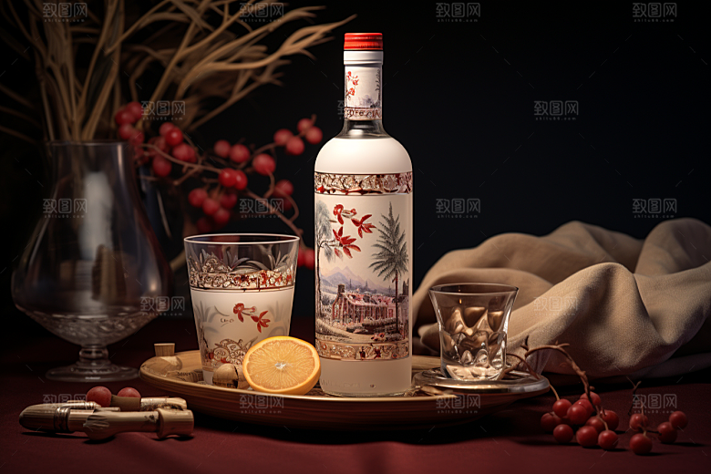 美酒品酒精致摄影图