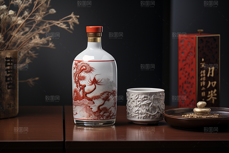 美酒酒具饮品摄影图