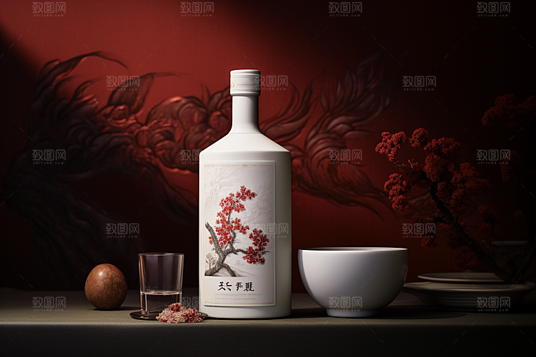 美酒畅饮酒具摄影图