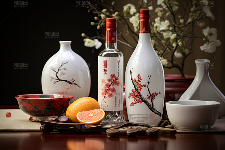 美酒酒杯酒具摄影图