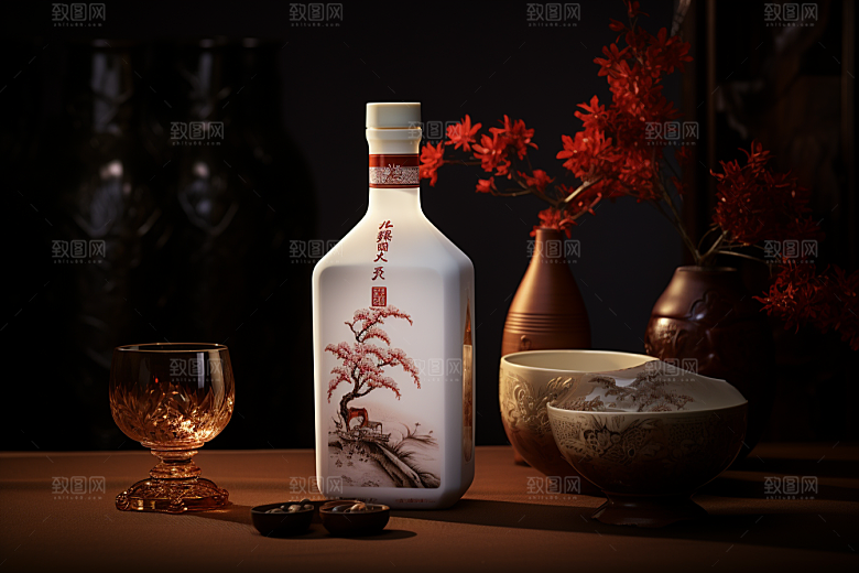 美酒酒器高清摄影图