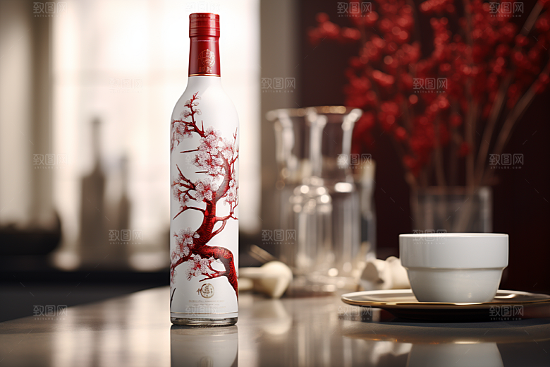 美酒酒具酒杯摄影图
