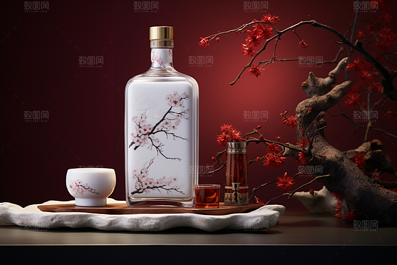 美酒精致品酒摄影图