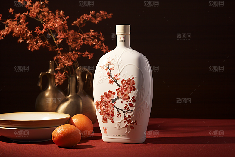 美酒饮品酒杯摄影图